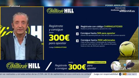 Josep te trae la mejor oferta de registro para que apuestes con William Hill 