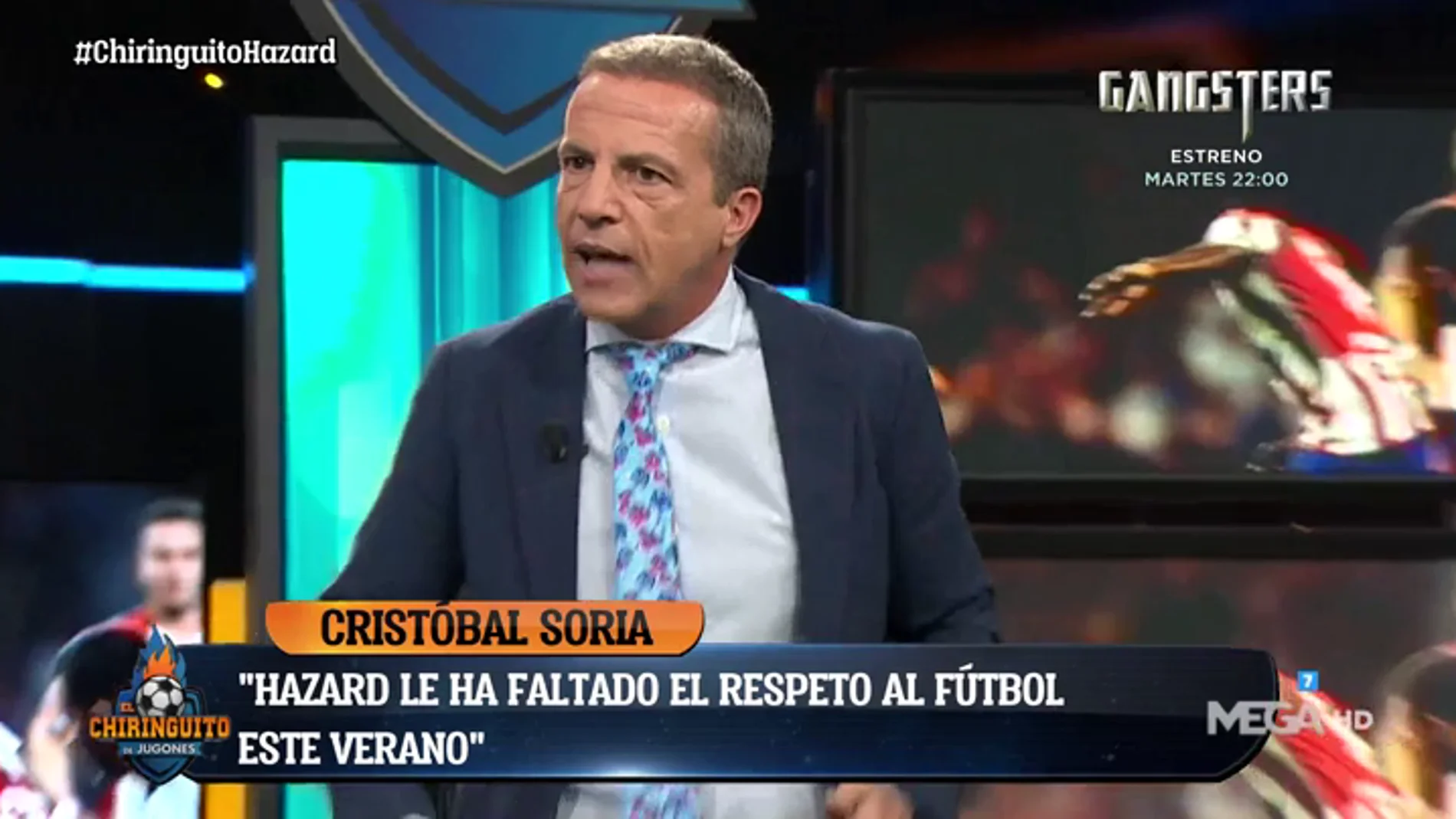 Cristóbal Soria: "Hazard le ha faltado al respeto al fútbol durante verano. Tiene 6 kilos más"