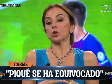 Carme Barceló: "Piqué se ha equivocado" Carme Barceló: "Piqué se ha equivocado"