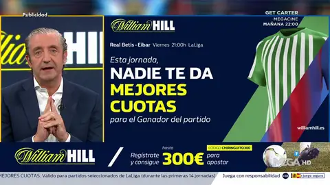 Josep te trae la mejor oferta de registro para que apuestes con William Hill Josep te trae la mejor oferta de registro para que apuestes con William Hill