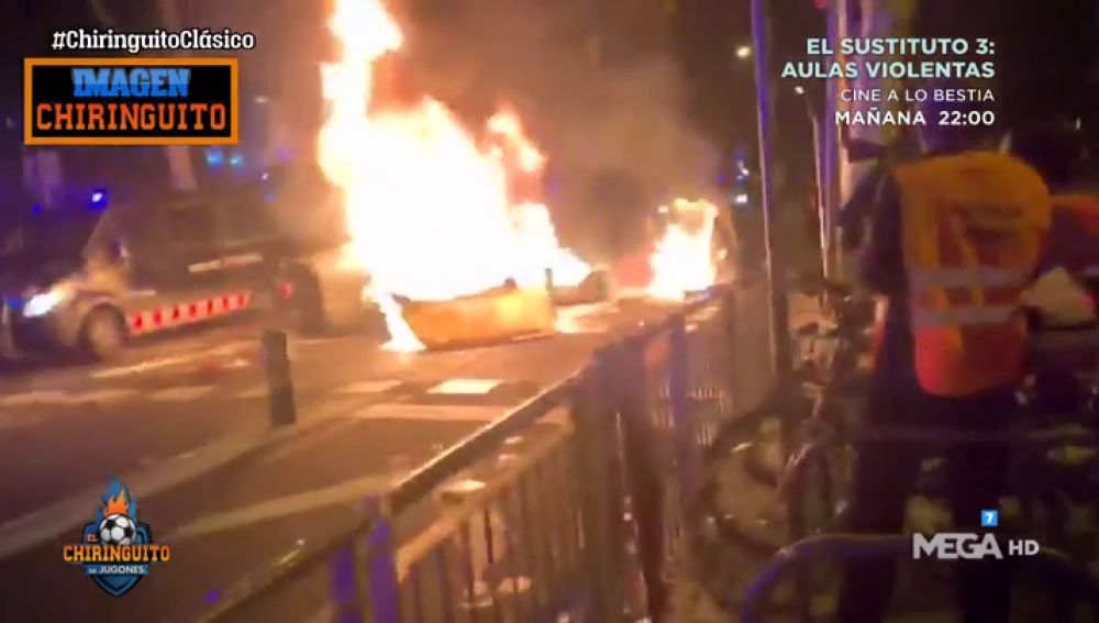 Disturbios en Barcelona: caos alrededor del Clásico del Camp Nou
