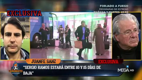 Juanfe Sanz: "Sergio Ramos estará de baja entre 10 y 15 días por una lesión de tobillo" Juanfe Sanz: "Sergio Ramos estará de baja entre 10 y 15 días por una lesión de tobillo"