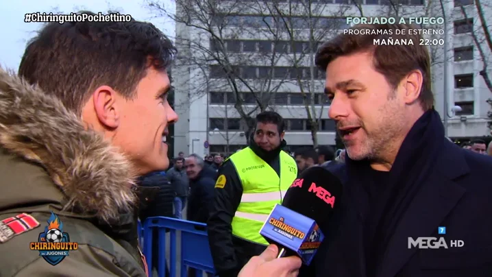 Pochettino, cazado por Edu Aguirre a su salida del Santiago Bernabéu Pochettino, cazado por Edu Aguirre a su salida del Santiago Bernabéu