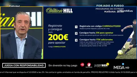 Josep te trae la mejor oferta de registro para que apuestes con William Hill Josep te trae la mejor oferta de registro para que apuestes con William Hill