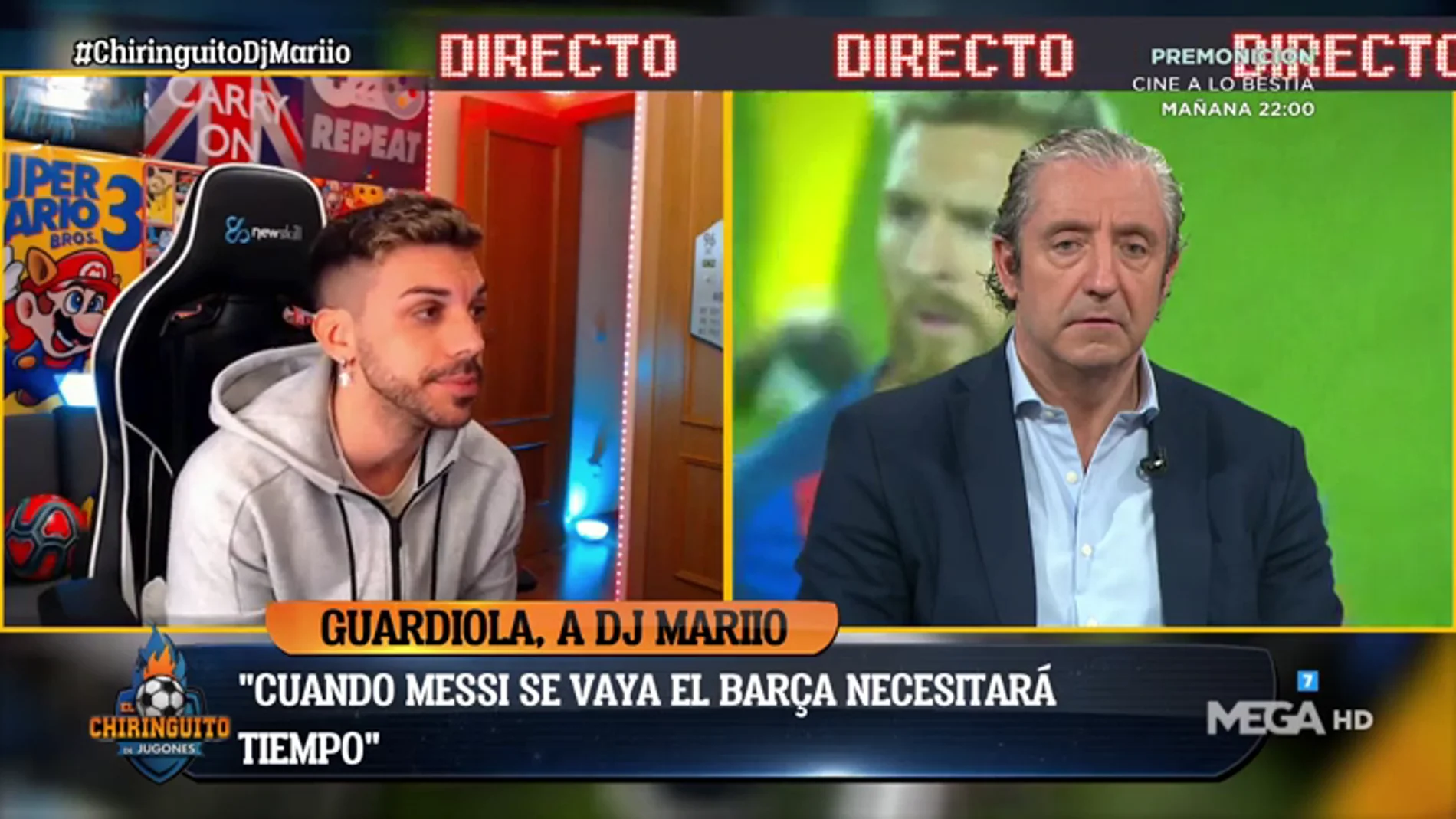 El youtuber DjMariio comenta su entrevista a Pep Guardiola en El Chiringuito