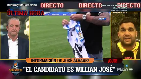 José Álvarez: "Willian José es el candidato número uno para el Barça" José Álvarez: "Willian José es el candidato número uno para el Barça"