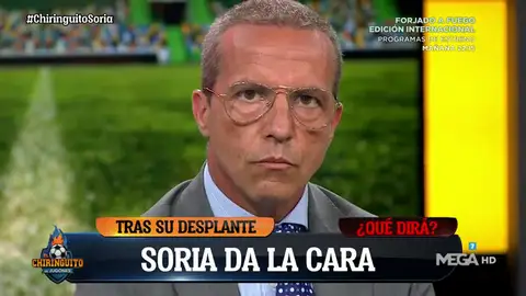 SORIA DA LA CARA TRAS ABANDONAR EL PROGRAMA SORIA DA LA CARA TRAS ABANDONAR EL PROGRAMA