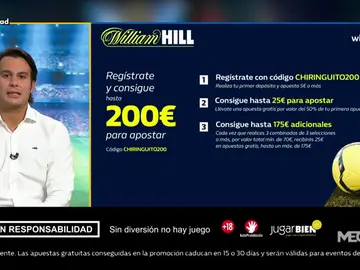 Juanfe Sanz te trae la mejor oferta de registro para que apuestes con William Hill Juanfe Sanz te trae la mejor oferta de registro para que apuestes con William Hill