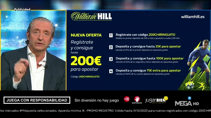 Josep te trae la mejor oferta de registro para que apuestes con William Hill Josep te trae la mejor oferta de registro para que apuestes con William Hill