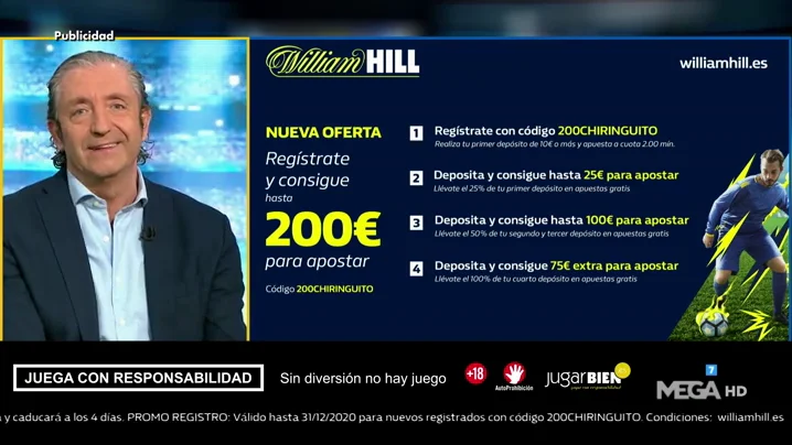 Josep te trae la mejor oferta de registro para que apuestes con William Hill Josep te trae la mejor oferta de registro para que apuestes con William Hill
