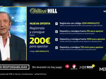 Josep te trae la mejor oferta de registro para que apuestes con William Hill Josep te trae la mejor oferta de registro para que apuestes con William Hill