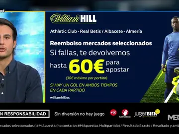 Juanfe Sanz te trae la mejor oferta de registro para que apuestes con William Hill Juanfe Sanz te trae la mejor oferta de registro para que apuestes con William Hill