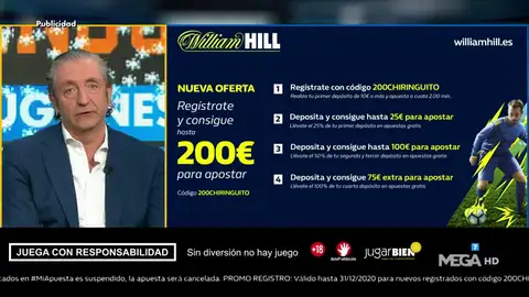 Josep te trae la mejor oferta de registro para que apuestes con William Hill Josep te trae la mejor oferta de registro para que apuestes con William Hill