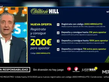 Josep te trae la mejor oferta de registro para que apuestes con William Hill Josep te trae la mejor oferta de registro para que apuestes con William Hill