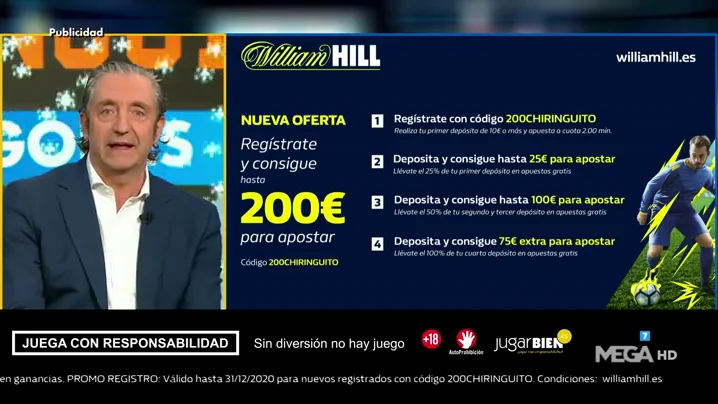 Josep te trae la mejor oferta de registro para que apuestes con William Hill