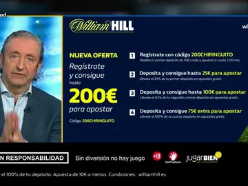 Josep te trae la mejor oferta de registro para que apuestes con William Hill Josep te trae la mejor oferta de registro para que apuestes con William Hill
