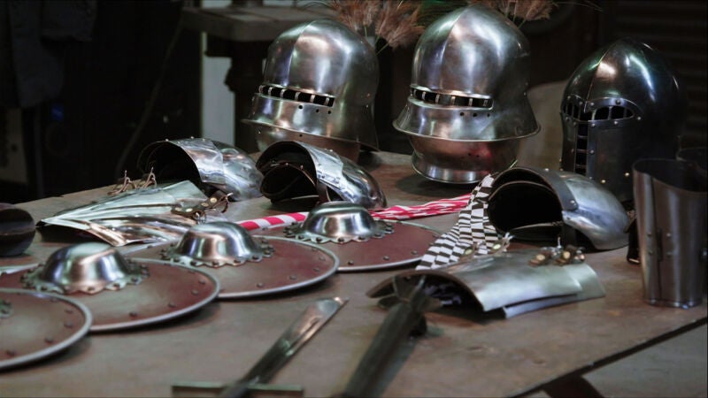 Los caballeros del Rey Arturo luchan por equipos