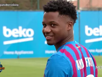 ANSU FATI ULTIMA SU RECUPERACIÓN... CON EL '10' DE MESSI A LA ESPALDA ANSU FATI ULTIMA SU RECUPERACIÓN... CON EL '10' DE MESSI A LA ESPALDA