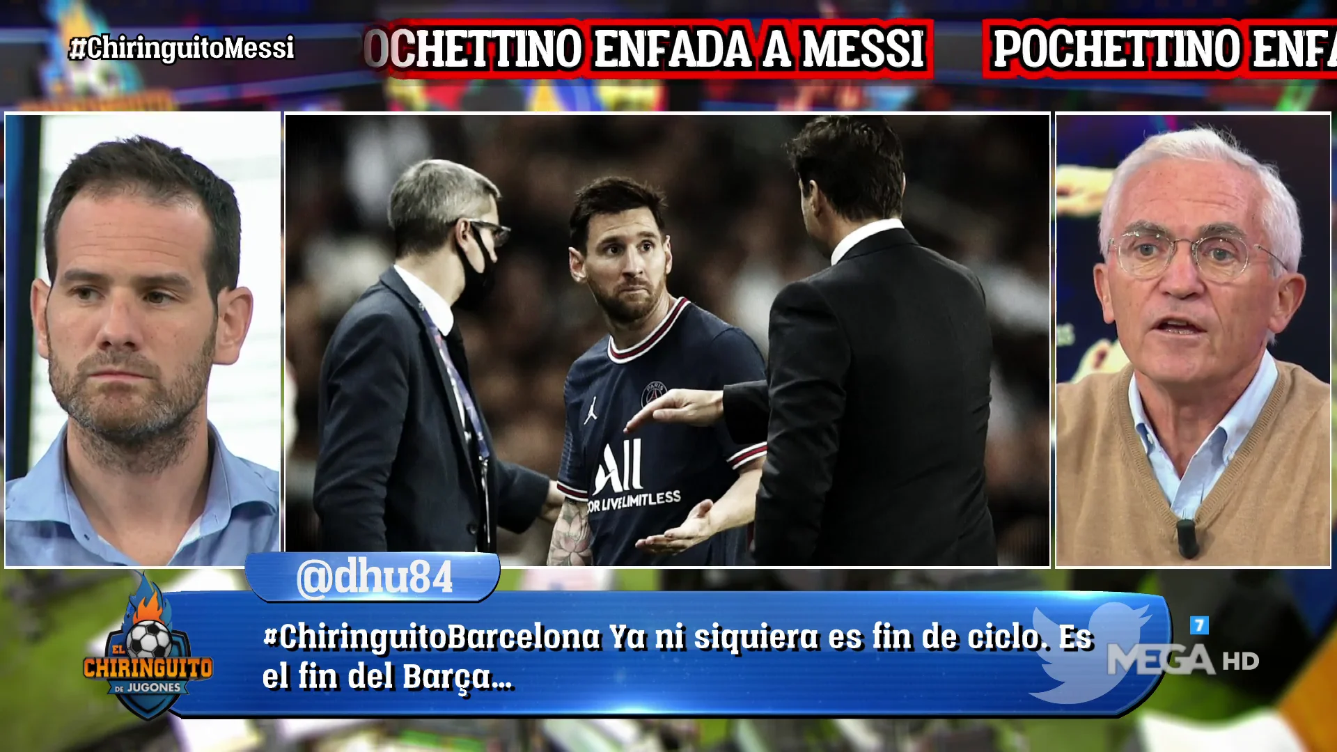 "ES UN ERROR DE POCHETTINO QUITAR A MESSI, PERO EL GESTO DE LEO VA CONTRA UN COMPAÑERO" "ES UN ERROR DE POCHETTINO QUITAR A MESSI, PERO EL GESTO DE LEO VA CONTRA UN COMPAÑERO"