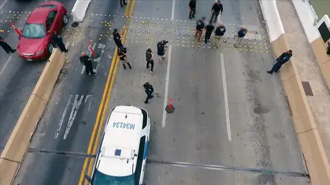 Peligrosa entrega en la frontera Patrulla de fronteras USA