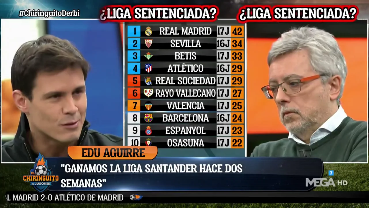 Edu Aguirre: "El Real Madrid gan&oacute; La Liga hace un par de semanas"