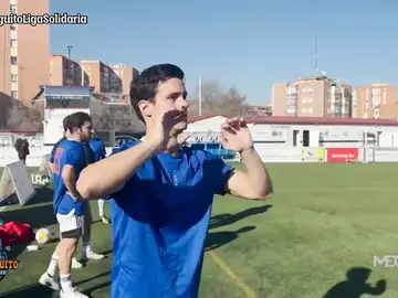 Edu Aguirre ha vivido el partido de la Liga de Medios con la máxima intensidad Edu Aguirre ha vivido el partido de la Liga de Medios con la máxima intensidad