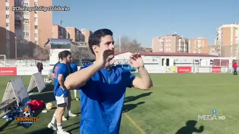 Edu Aguirre ha vivido el partido de la Liga de Medios con la máxima intensidad Edu Aguirre ha vivido el partido de la Liga de Medios con la máxima intensidad