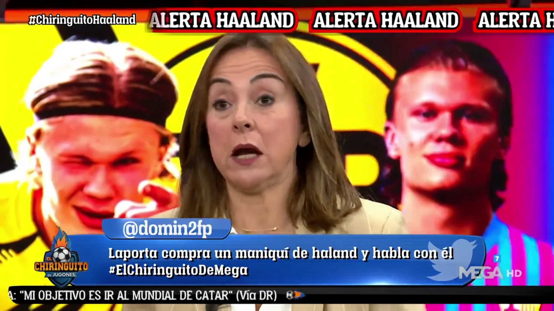 Carme Barceló: "Veo muy difícil que el Barça fiche a Haaland"