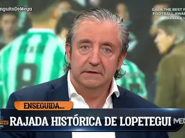 Josep Pedrerol: "¿Qué culpa tiene la afición del Real Betis de que un 'loco' tire algo al campo?" Josep Pedrerol: "¿Qué culpa tiene la afición del Real Betis de que un 'loco' tire algo al campo?"