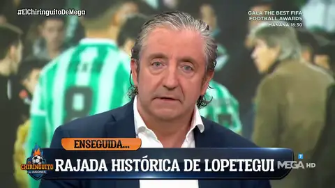 Josep Pedrerol: "¿Qué culpa tiene la afición del Real Betis de que un 'loco' tire algo al campo?" Josep Pedrerol: "¿Qué culpa tiene la afición del Real Betis de que un 'loco' tire algo al campo?"