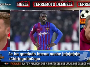 Jota Jordi desvela la frase del vestuario culé sobre Dembélé: "¿Y qué se esperaba Dembélé?" Jota Jordi desvela la frase del vestuario culé sobre Dembélé: "¿Y qué se esperaba Dembélé?"