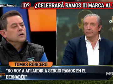 Roncero: "No aplaudiré a Ramos cuando juegue en el Bernabéu porque juega en el PSG" Roncero: "No aplaudiré a Ramos cuando juegue en el Bernabéu porque juega en el PSG"
