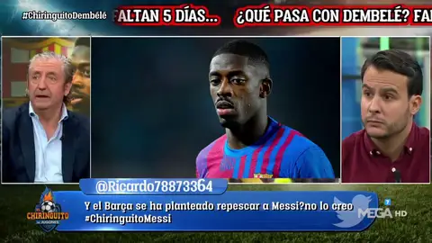 Josep Pedrerol: "La presión a Dembélé acabará el 1 de febrero, después volverá a ser convocado" Josep Pedrerol: "La presión a Dembélé acabará el 1 de febrero, después volverá a ser convocado"