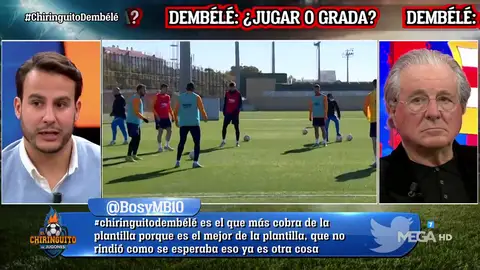 Juanfe Sanz: "Si Dembélé está comprometido, es titular indiscutible en el Barça"  Juanfe Sanz: "Si Dembélé está comprometido, es titular indiscutible en el Barça"