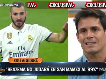 Edu Aguirre: "Al 99%, Benzema no jugará ante el Athletic" Edu Aguirre: "Al 99%, Benzema no jugará ante el Athletic"