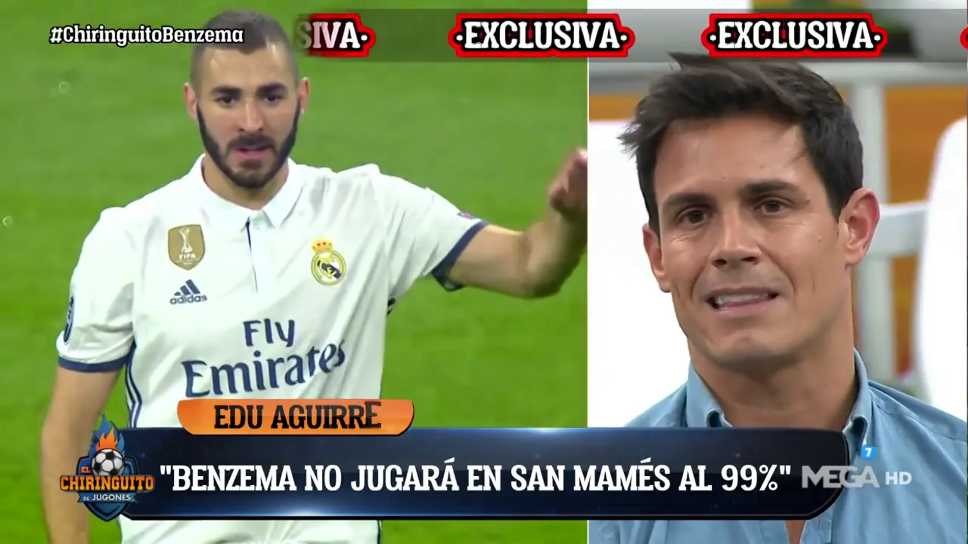 Edu Aguirre: "Al 99%, Benzema no jugará ante el Athletic"
