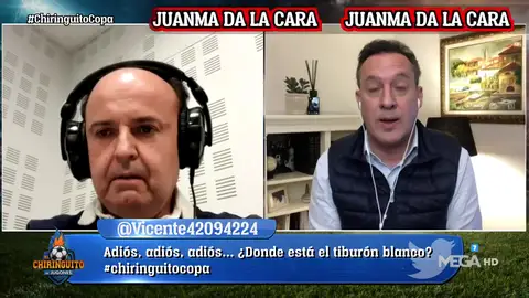 Brutal cara a cara entre Juanma Rodríguez y Edu Velasco tras la derrota del Madrid Brutal cara a cara entre Juanma Rodríguez y Edu Velasco tras la derrota del Madrid