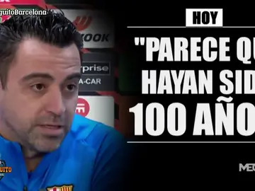 ¡Centenario de Xavi en el vestuario culé! ¡Centenario de Xavi en el vestuario culé!