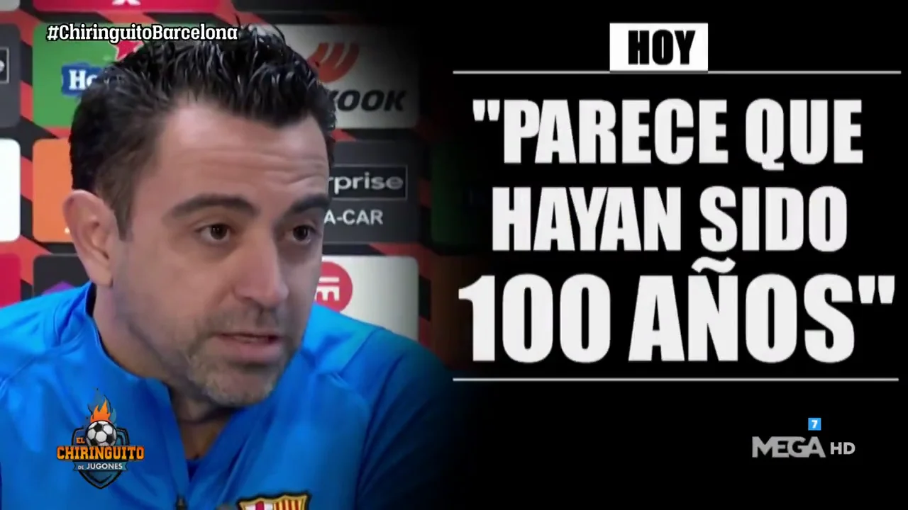 &iexcl;Centenario de Xavi en el vestuario cul&eacute;!