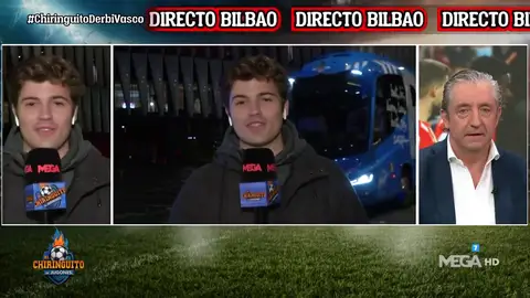 El autobús de la Real pasa por detrás de Nico sin que se dé cuenta El autobús de la Real pasa por detrás de Nico sin que se dé cuenta