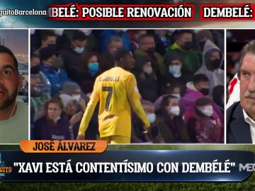 José Álvarez: "Xavi está contentísimo con Dembélé"
