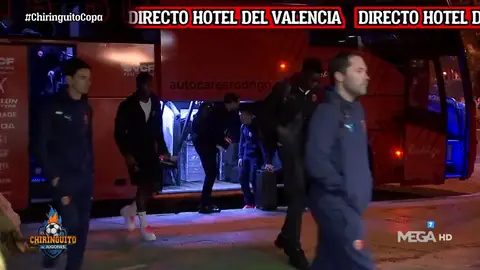 Llega el Valencia al hotel Llega el Valencia al hotel