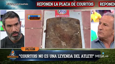 Petón: "No denuncio que hayan arrancado la placa de Courtois" Petón: "No denuncio que hayan arrancado la placa de Courtois"