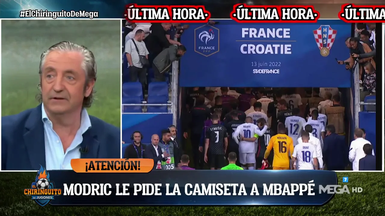 Modric y Mbapp&eacute;, abrazados