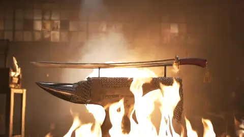 Espada de Gengis Khan Forjado a fuego