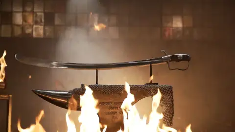 Sable ligero de caballería británico Forjado a fuego