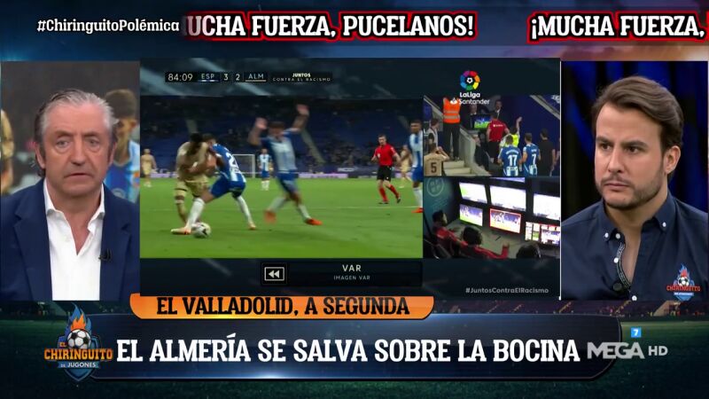 Josep aplaude una decisión arbitral en la última jornada de Liga
