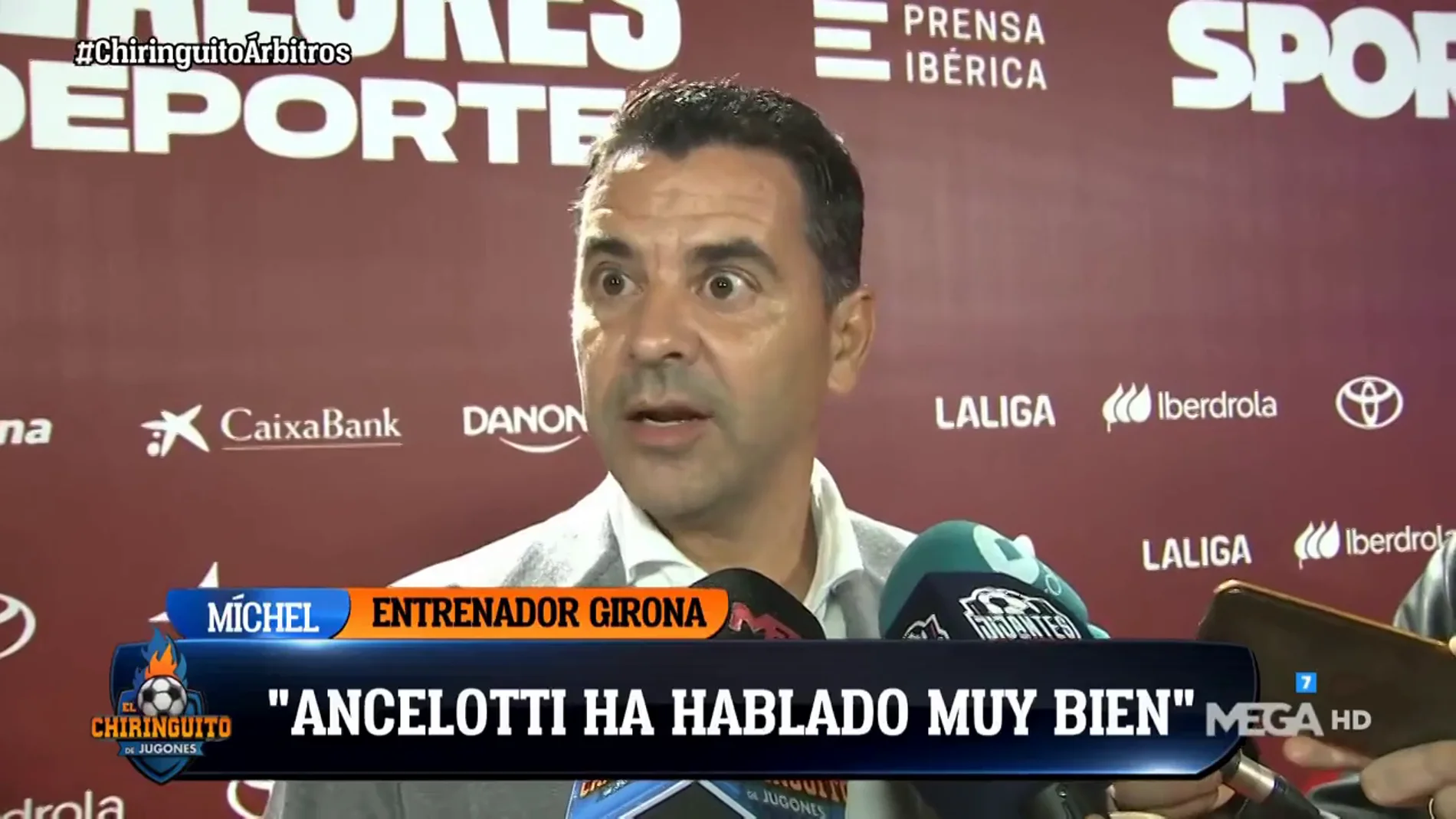 Míchel: "Es de agradecer que Ancelotti se involucre tanto con los entrenadores"