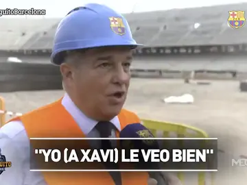 Laporta defiende a Xavi Laporta defiende a Xavi