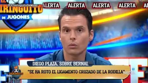 "Bernal se ha roto el ligamento cruzado de la rodilla". "Bernal se ha roto el ligamento cruzado de la rodilla".